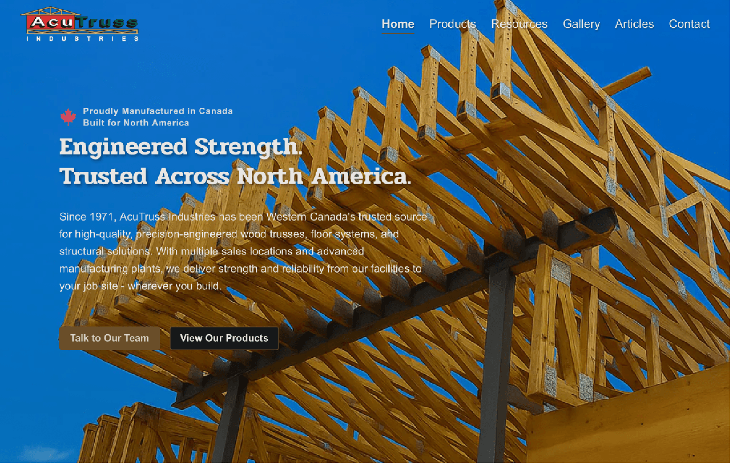 AcuTruss Industries project screenshot