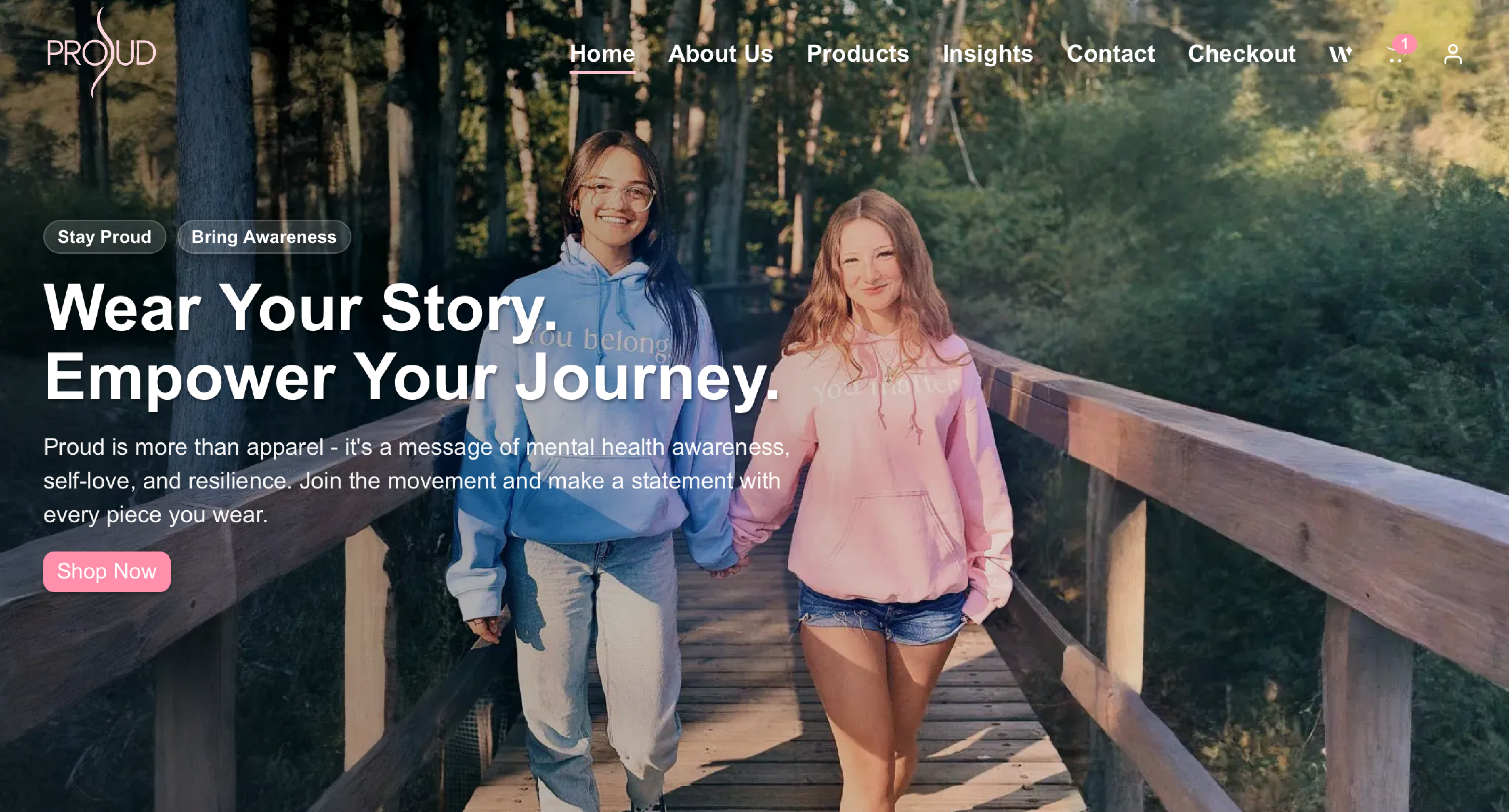 Proud Clothing project screenshot